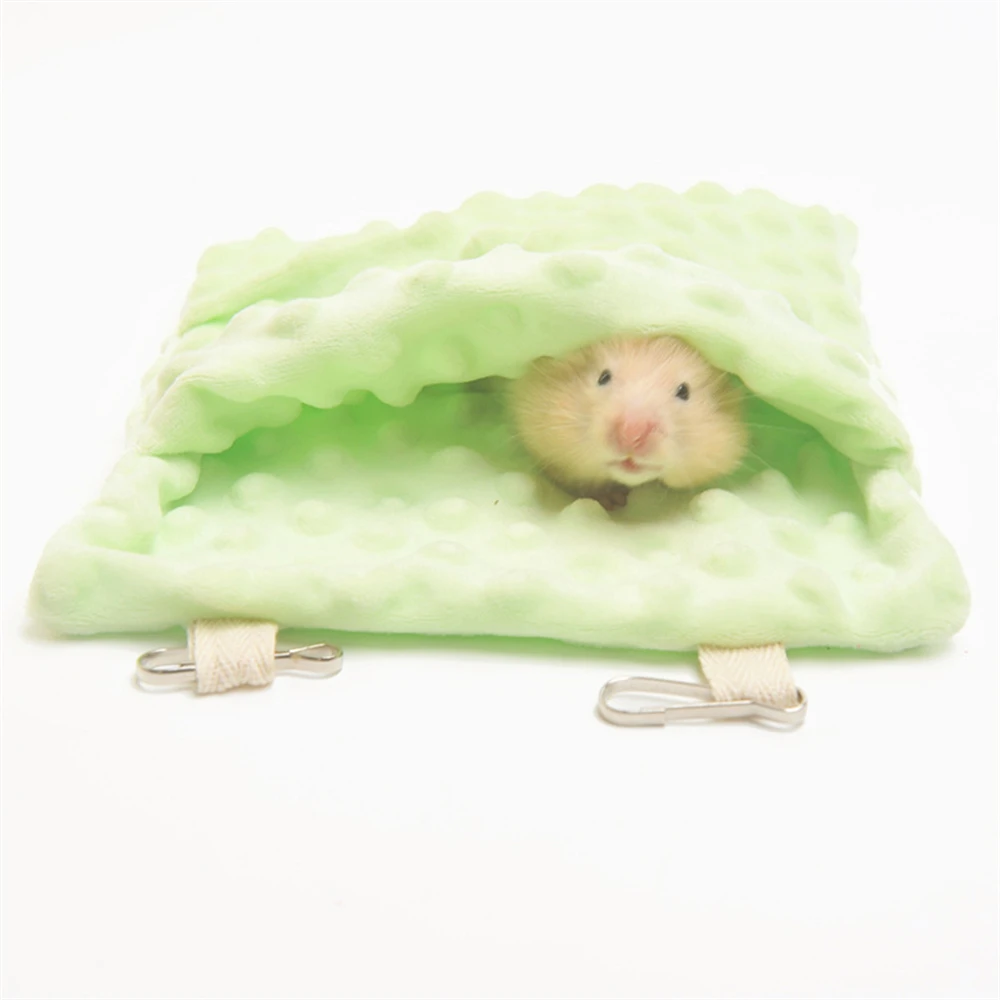 Bolsa cálida para nido de hámster, hamaca para mascotas pequeñas, saco de dormir para escondite de planeador de azúcar, ardillas, erizos de conejillo de indias, camas oscilantes colgantes - imagen 4