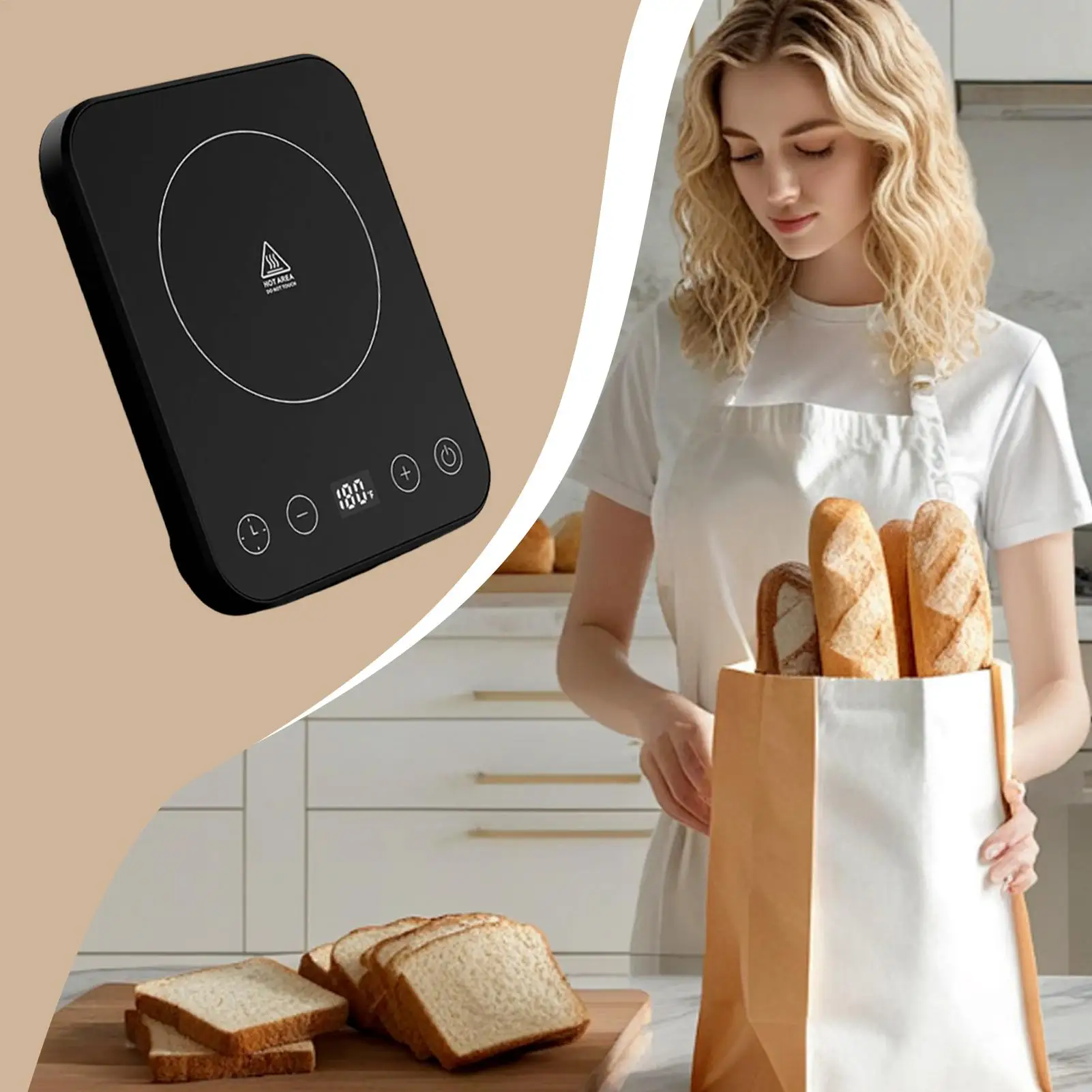 Estera calefactora de masa, herramienta de prueba para hornear, encendido y apagado automático, estera calefactora a prueba de masa con temporizador para pan, café, queso, lugar de trabajo - imagen 2