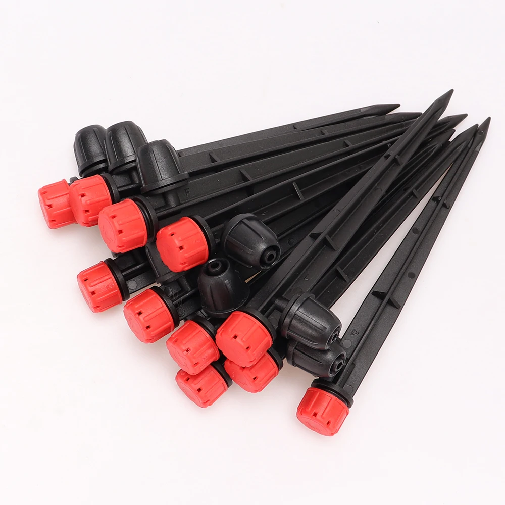 50 piezas 360 °   Aspersor disperso, gotero de riego para jardín, agricultura, flor, césped, boquilla de riego, conexión bloqueada, manguera 1/4 - imagen 3