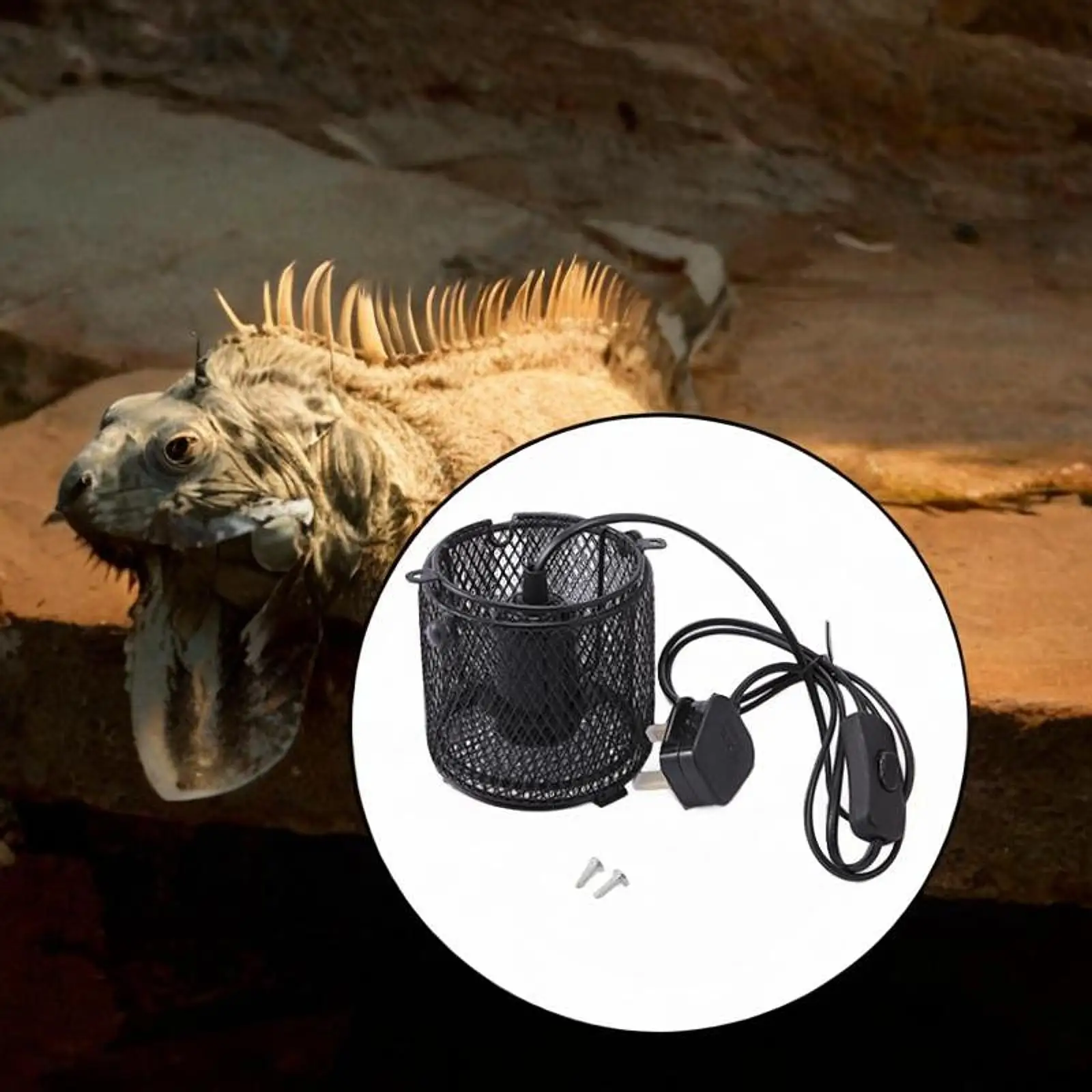 Reptile Heat Lamp Holder 200W Ceramic Heat Emitter for Amphibian Frogs Snake