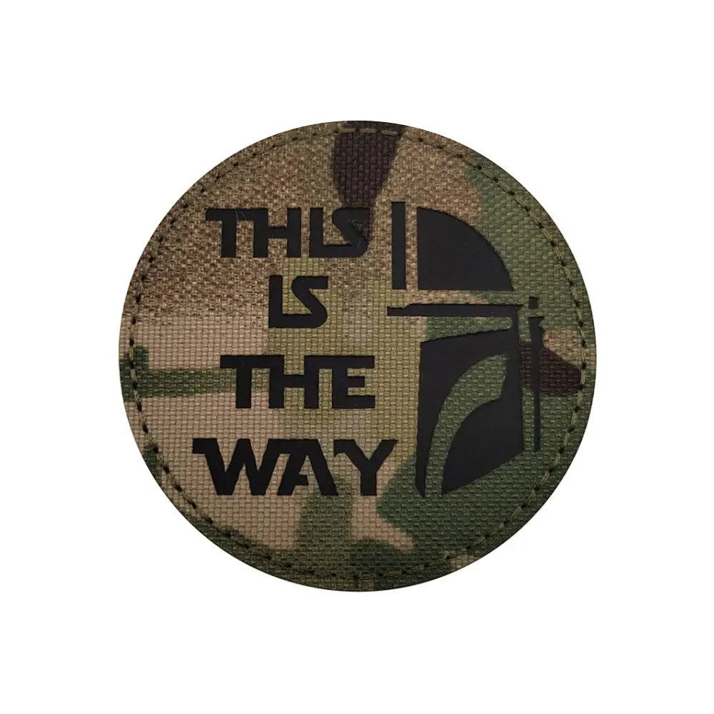 Parches reflectantes tácticos de moral mandaloriana, insignia de brazalete, adorno de casco, camino IR - imagen 3