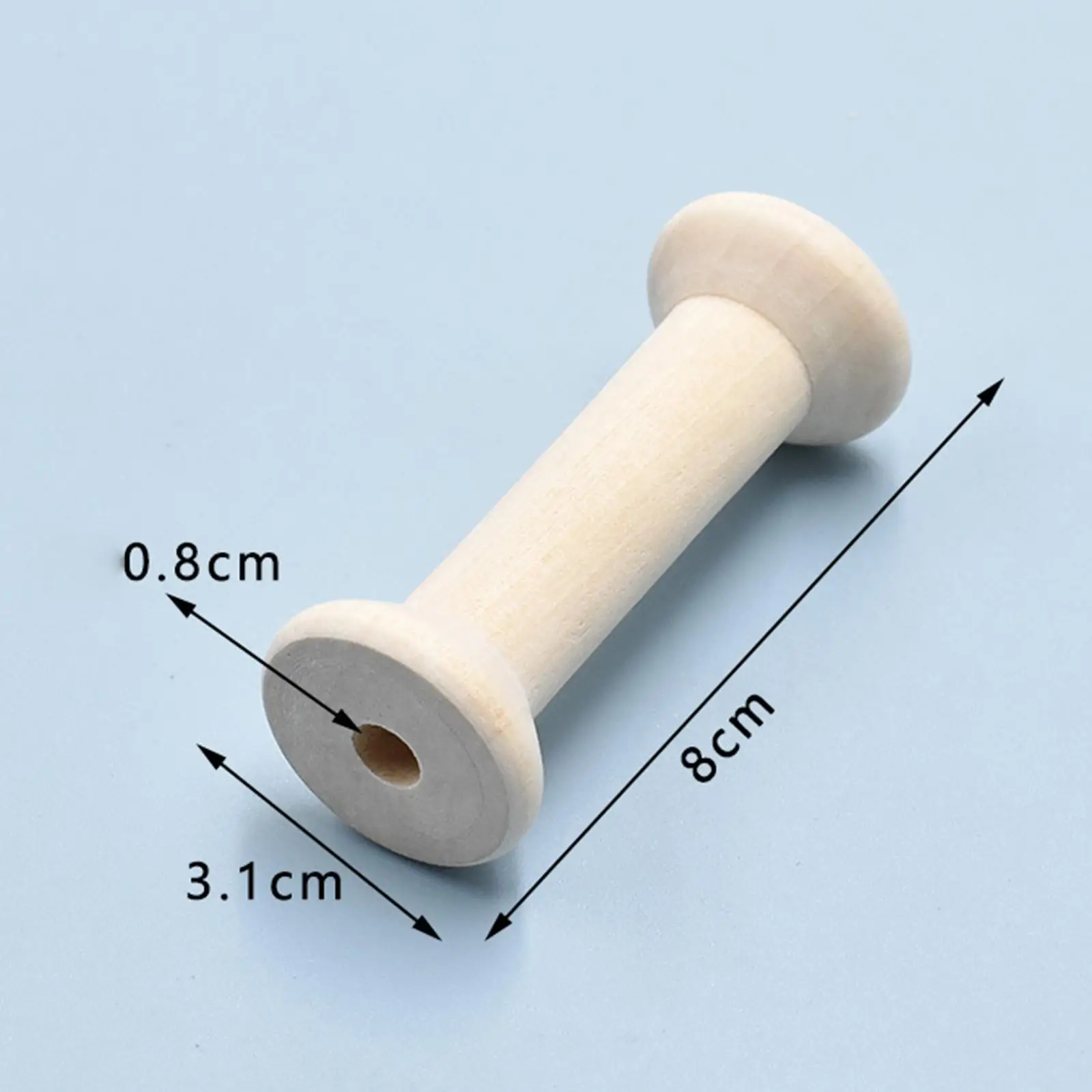 10x Unfinished Wooden Spools Weaving Bobbins Thread Spool Organizer Sewing Thread Storage for Ribbon Knitting Sewing Yarn