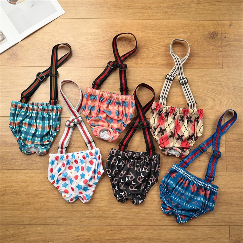 Pantalones cortos para perros femeninos de estilo nacional, pantalones fisiológicos para cachorros, pañales, ropa interior para mascotas, calzoncillos para perros pequeños y medianos - imagen 3