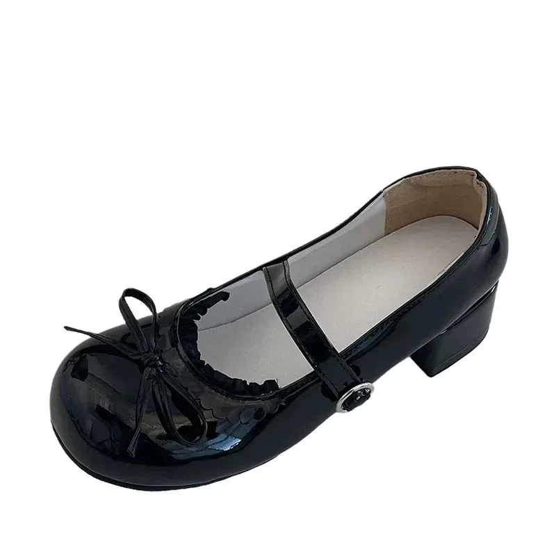 ฤดูร้อนไอศกรีมสี Series Lolita ผู้หญิงกลางลูกวัว Mary Jane รองเท้าเดี่ยวรอบหัวส้นแบนสไตล์หวานรองเท้า - imagen 5