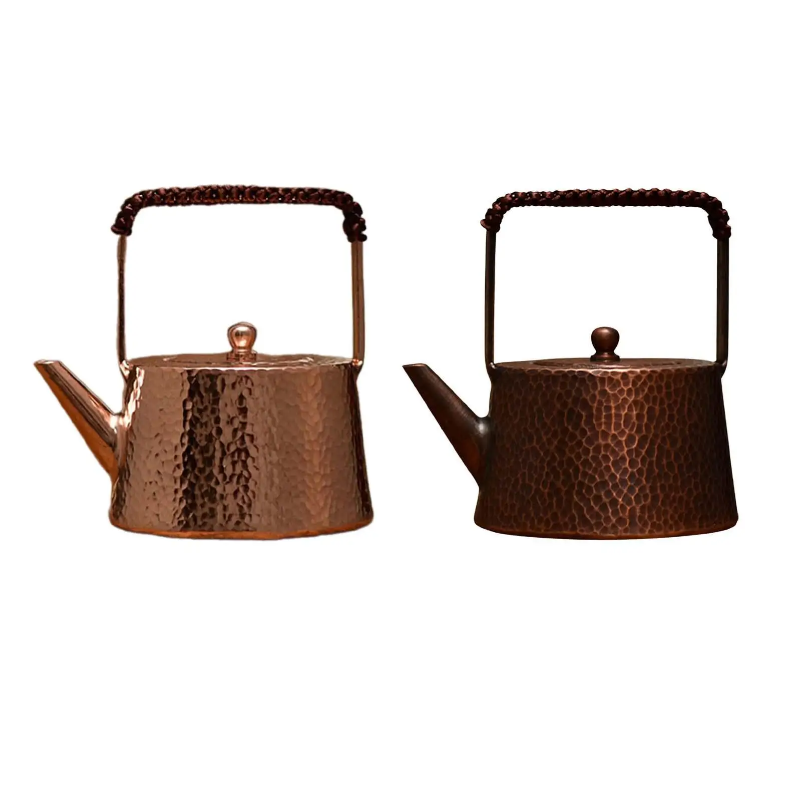 Copper Teapot 400ml Chinese Traditional Teapot Tea Maker Wrapped Handle Tea Kettle for Household Hiking Camping Hotel Kitchen Copper Teapot 400ml Chinese Traditional Teapot Tea Maker Wrapped Handle Tea Kettle for Household Hiking Camping Hotel Kitchen