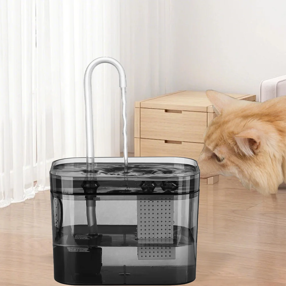 Fuente de agua para mascotas estilo grifo, dispensador filtrado ultrasilencioso alimentado por USB, agua circulante para hidratación de gatos y perros pequeños - imagen 4