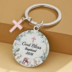 Llavero cruz cristiana - Regalo fe para mujeres y adolescentes