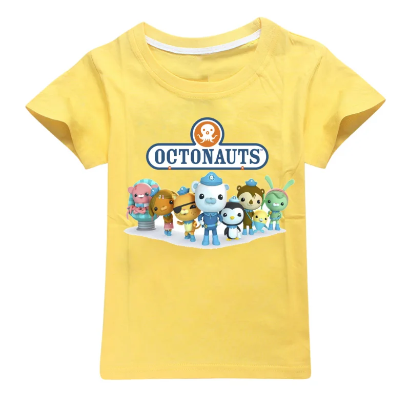 Camiseta de dibujos animados de Anime The Octonauts, camisetas de Cosplay para niñas y niños, camisetas gráficas Kawaii, camisetas 100% de algodón, regalos de cumpleaños para niños - imagen 3