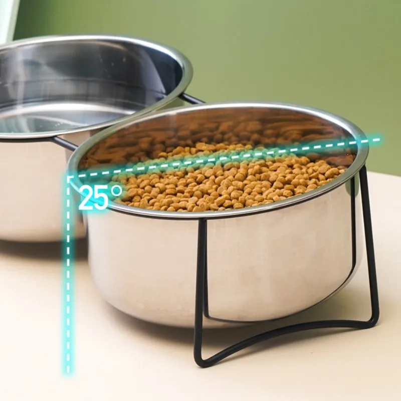 Cuencos para perros, cuenco de comida para perros de acero inoxidable, cuencos protectores para el cuello, bebedero antigolpes para perros, contenedor de comida para perros de gran capacidad - imagen 5