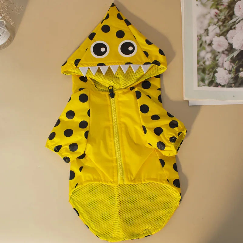 Ropa para mascotas, impermeable para salir de perros, impermeable con capucha de dos pies, impermeable para compras de Halloween para mascotas - imagen 3