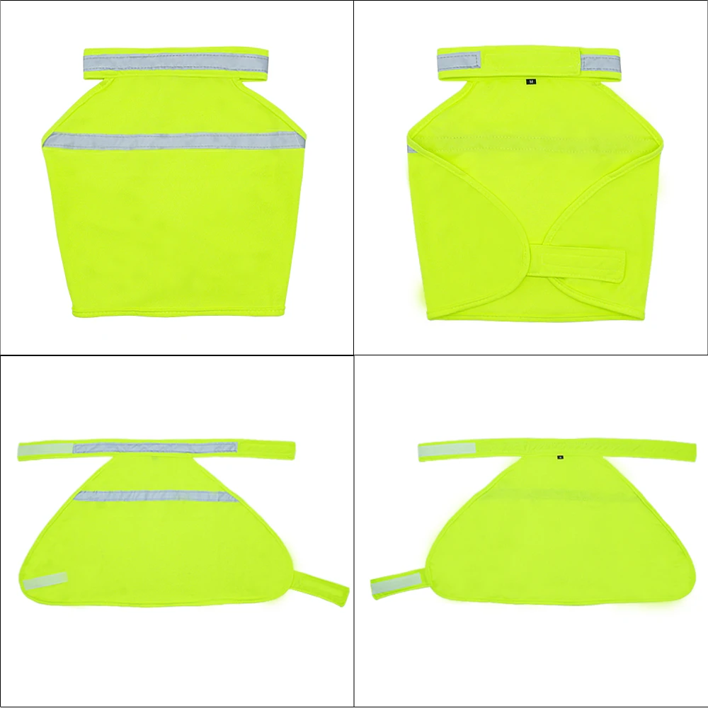 Chaleco reflectante para perros, ropa fluorescente de seguridad nocturna para perros, abrigo impermeable para mascotas pequeñas y grandes, color naranja y verde - imagen 5