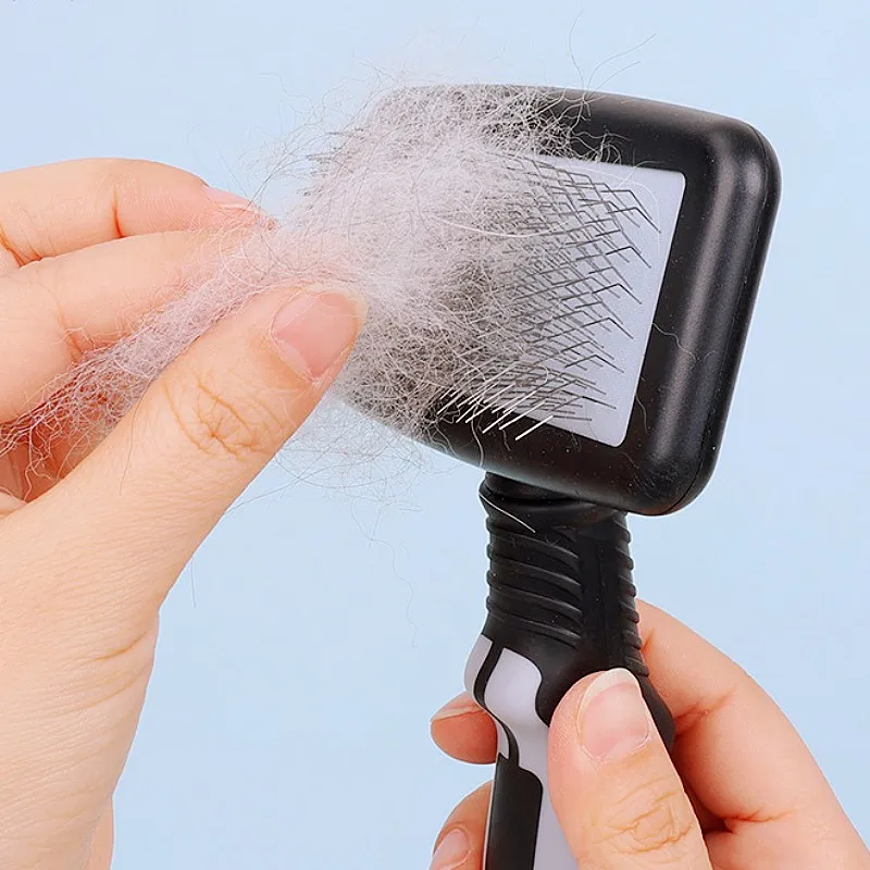 Dog Brush Massage Cat Brush Comfortable Handle Dogs Comb Pet Hair Remover Stainless Steel Combs for Dog Grooming Pet Supplies - imagen 5