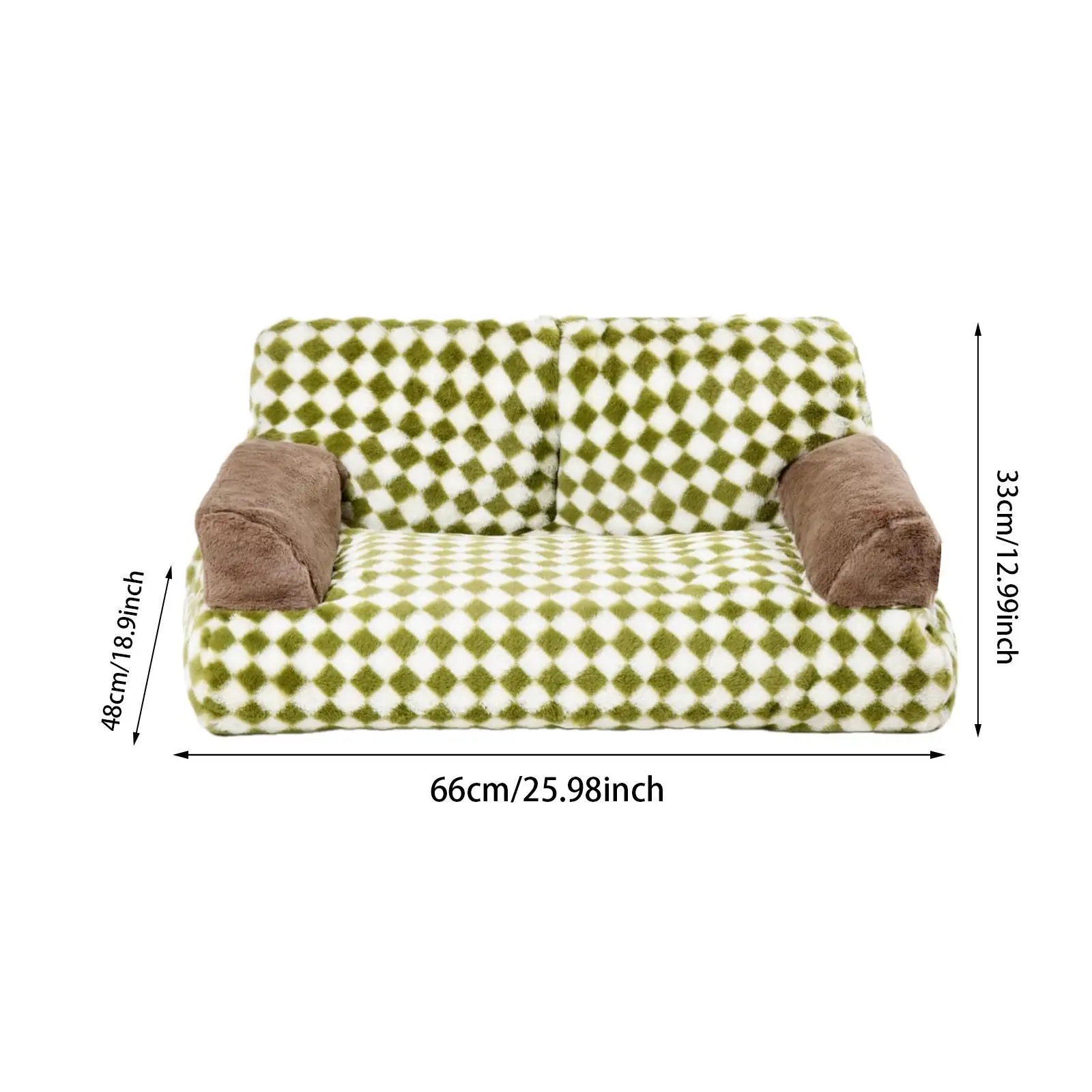 Washable Cat Bed Fluffy Cat Couch Comfortable All Seasons Pet Couch Bed Pet Sofa Bed for Small Dogs Puppy Kittens Indoor Cats