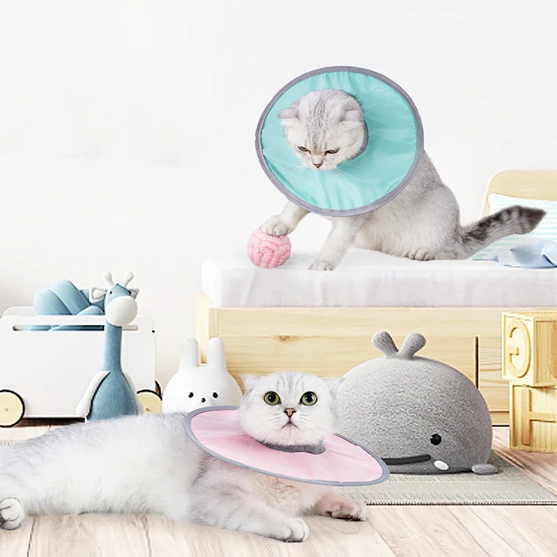 Verstellbares elisabethanisches Katzenhalsband, Haustier-Schutzhalsband für Katzen, kleine Hunde, Kätzchen, Anti-Biss, Nachbetrieb, Schutzhülle - imagen 4