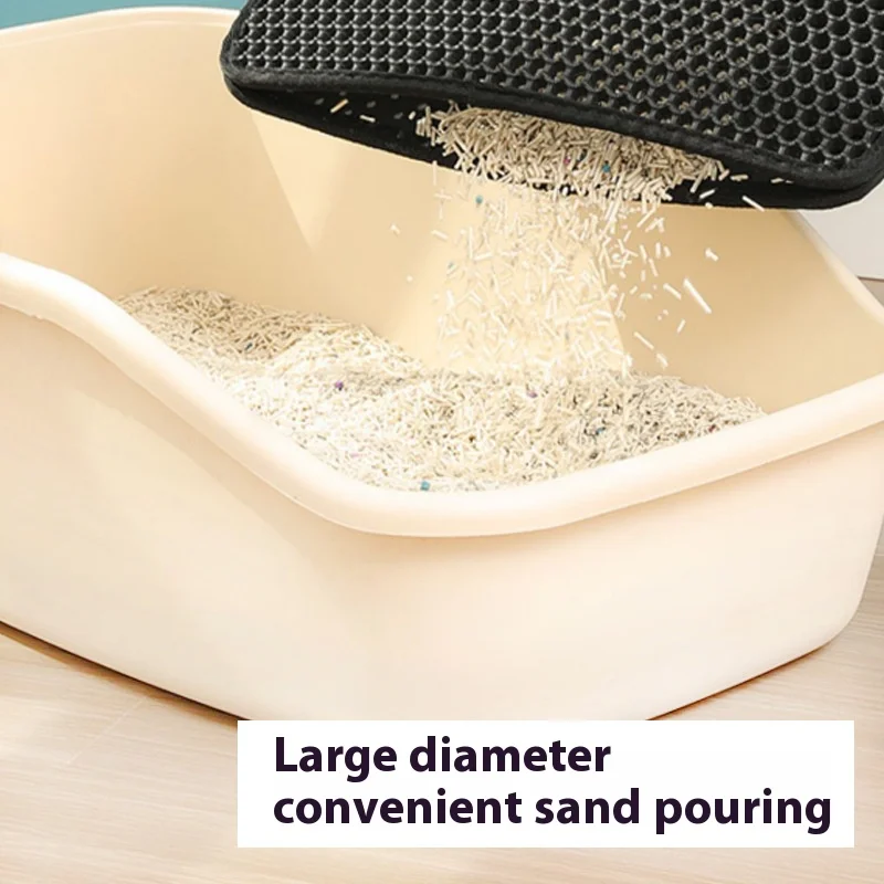 Estera de arena para gatos, impermeable, de doble capa, para caja de arena para mascotas, inodoro para mascotas, estera antideslizante para gatos, estera lavable para gatos, limpieza para mascotas - imagen 3