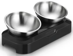 Cuenco de acero inoxidable para gatos estable y fácil de limpiar