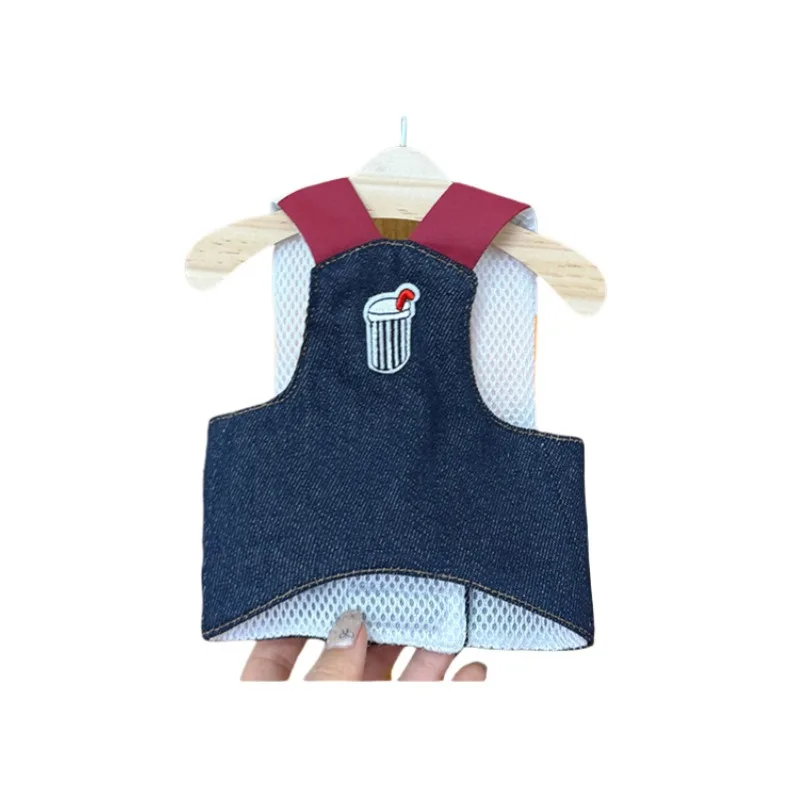 Lindo mascota tracción 1/Pic ropa para mascotas gato Teddy chaleco andador a rayas Yorkshire puede tirar vaquero chaleco perro arnés Accesorios