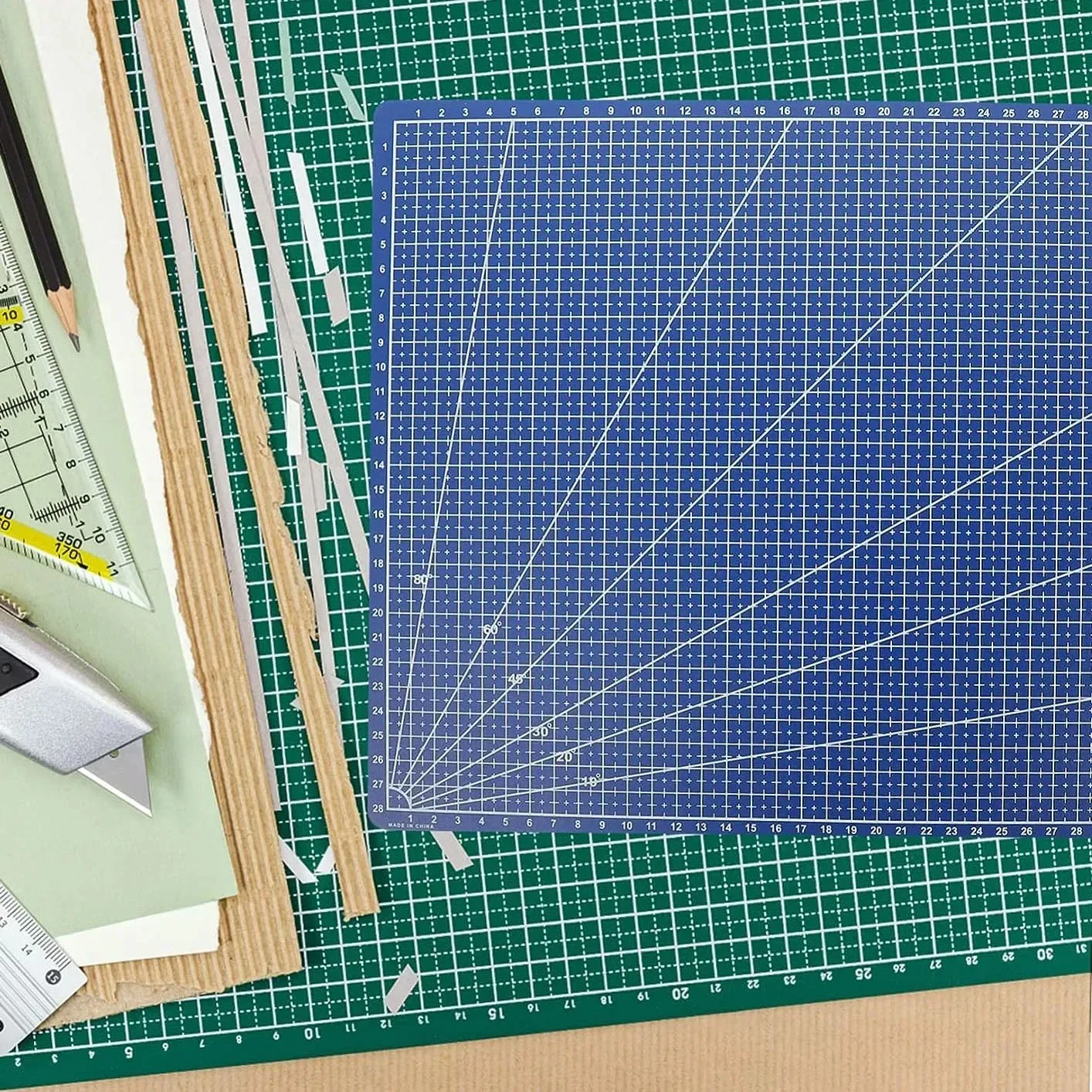 Tapete de corte de PVC A3, almohadilla de corte de retales de un solo lado para banco de trabajo, costura de retazos, cuchillo Manual DIY, tabla de cortar de cuero para grabado