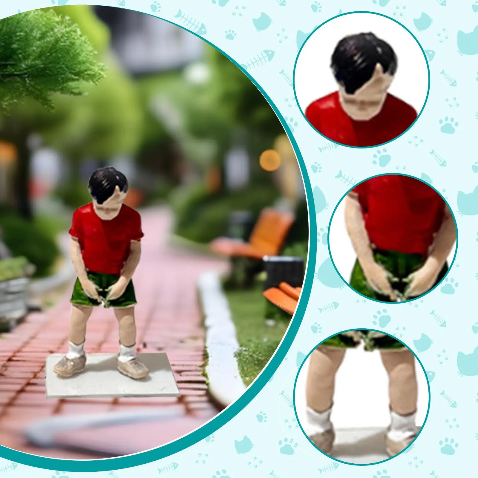 Figura en miniatura a escala 1:64, Mini figura de personas a la moda, figura de personas pintada para accesorios de fotografía, diseño de Micro paisaje Diorama, 1/64 - imagen 5