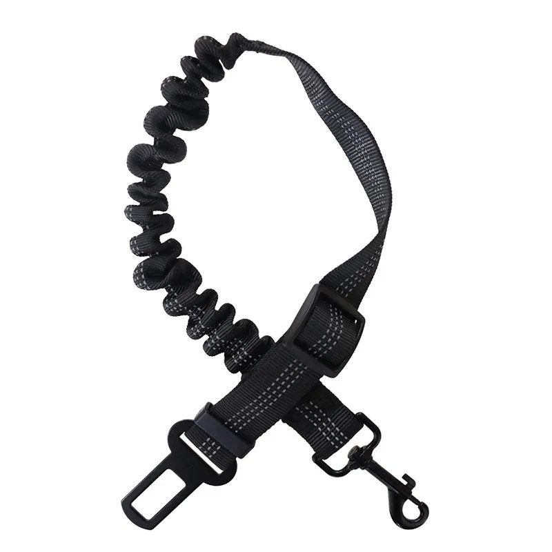 Cinturón de seguridad para perros para coche, correa elástica reflectante de 2 lados sin tirones para perros con Clip, arnés de seguridad antigolpes para mascotas para perros medianos y grandes - imagen 3