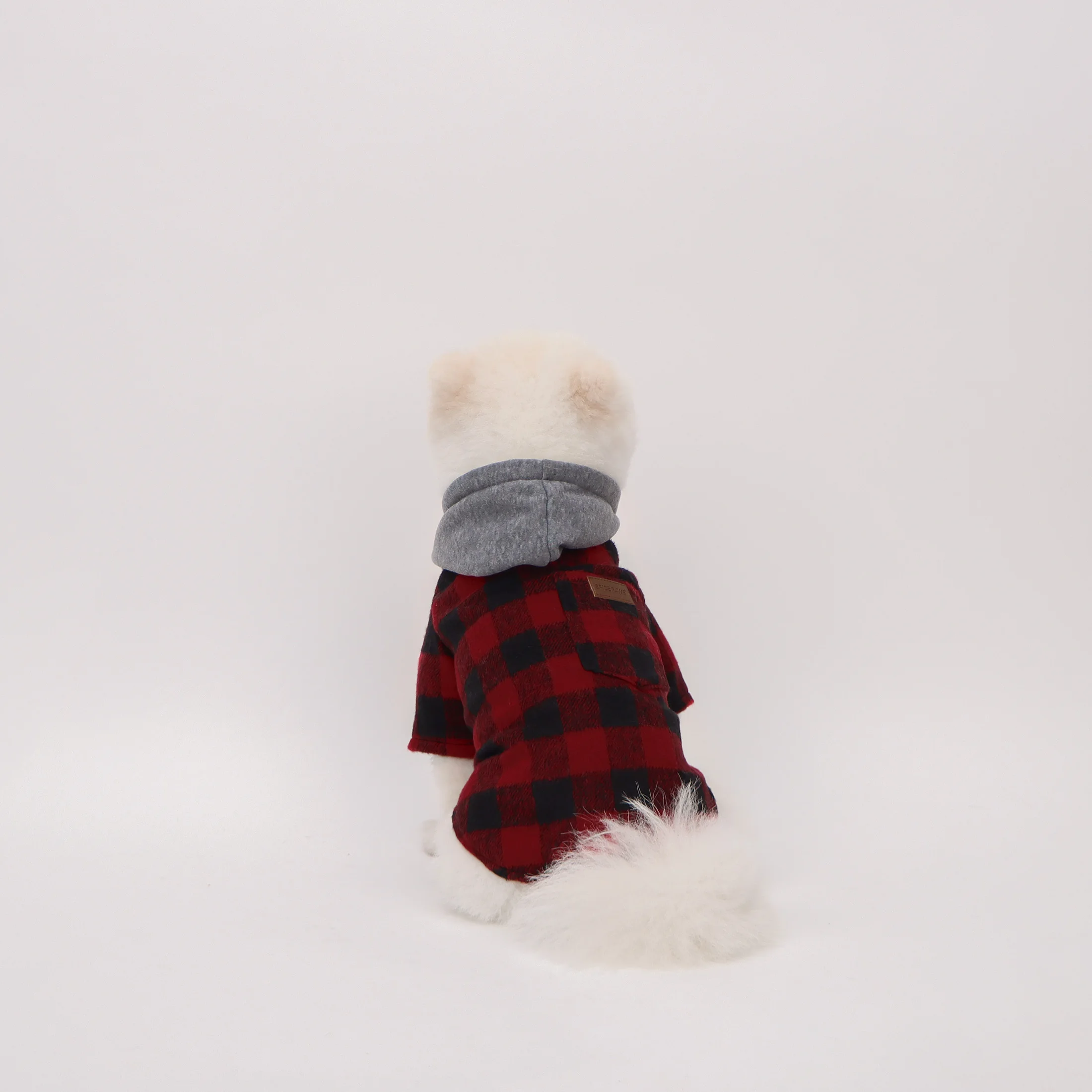 Abrigo forro polar cuadros para perros y gatos otoño invierno - imagen 2