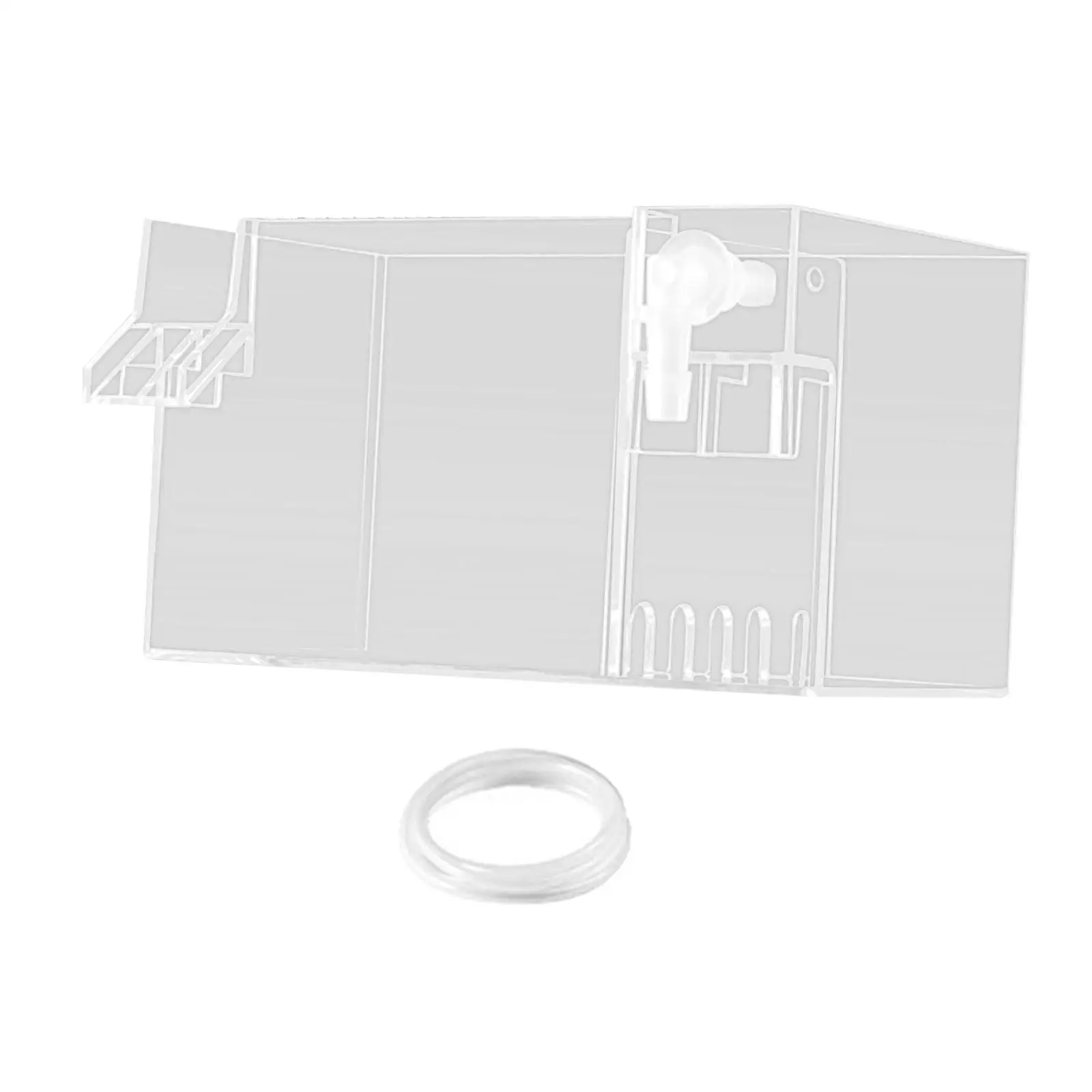 Fish Tank External Filter Box Quiet Drip Water Flow Box Hang on Filter Box Drawer Filter Box for Small Fish Tank Turtle Tank