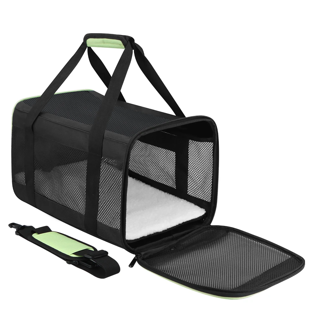 Bolsa de transporte portátil para perros y gatos, mochila lateral suave, portabebés para mascotas, bolsas de viaje para perros, transporte aprobado por aerolínea, bolso para mascotas salientes - imagen 5