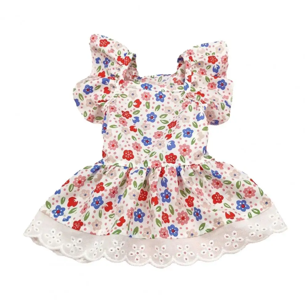 Vestido de encaje con dobladillo para perro, ropa para mascota, sin Pilling - imagen 2