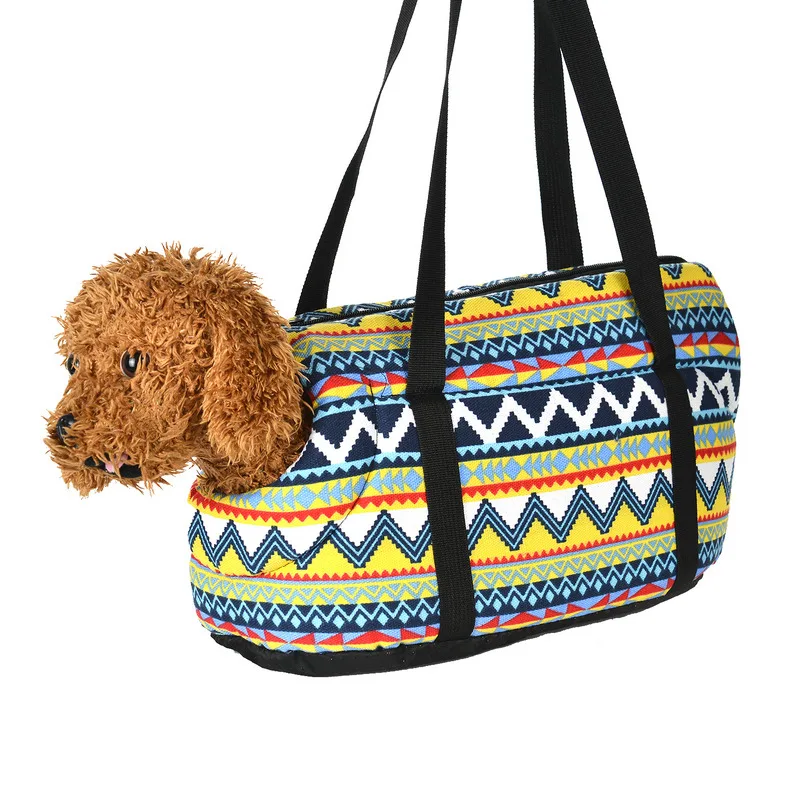 Bolsa transportadora para perros con estampado de moda para perros pequeños y gatos, bolsas grandes de hombro para viajes al aire libre, mochila para Chihuahua Yorkies, suministros para mascotas - imagen 3