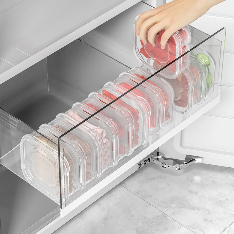 Cajas de almacenamiento y subpaquete para refrigerador, caja de almacenamiento de alimentos congelados, estuche de conservación para el hogar de calidad alimentaria, suministros de cocina, 1 ud. - imagen 3