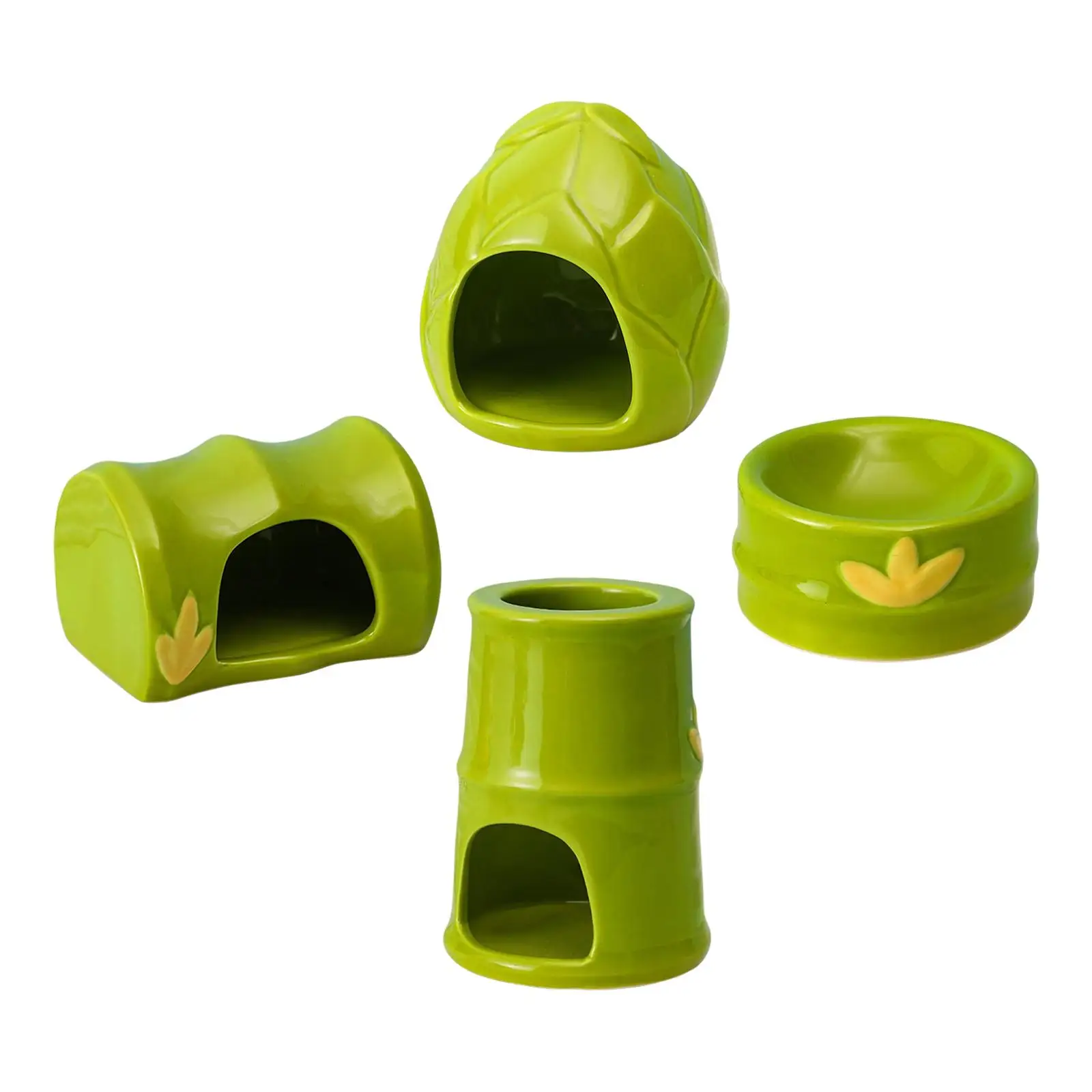 Ceramic Hamster House, Sleeping Nest, Habitat Decor, Creative Tiny Hut Cave Hideaway for Gerbils, Rats Chinchillas Rabbits