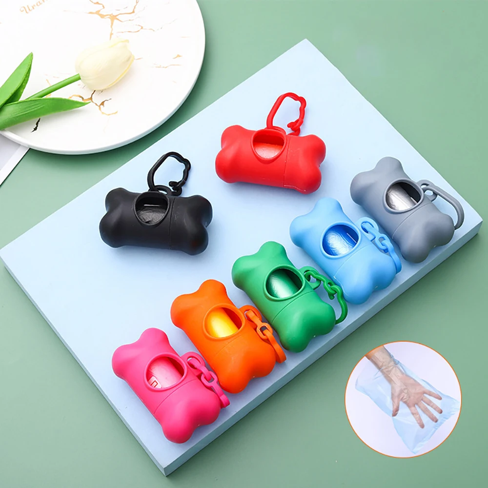 Bolsa de basura para mascotas, bolsa de baño para perros, suministros de limpieza para mascotas, contenedor de basura para mascotas tipo hueso, recolector de inodoro - imagen 3