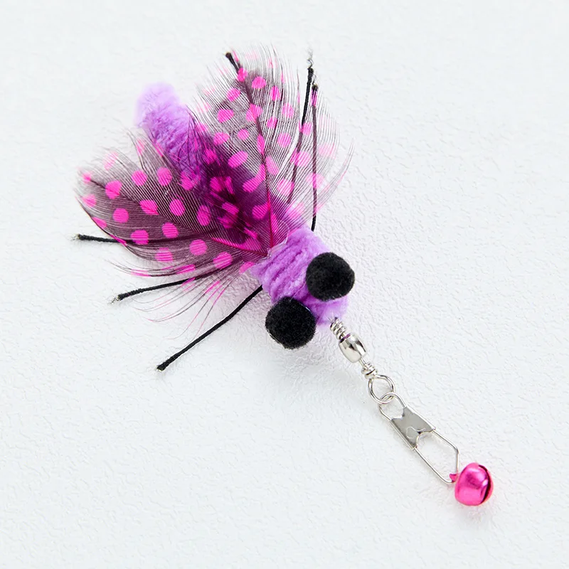 Plumas de repuesto multicolor para juguetes de gato y gatitos