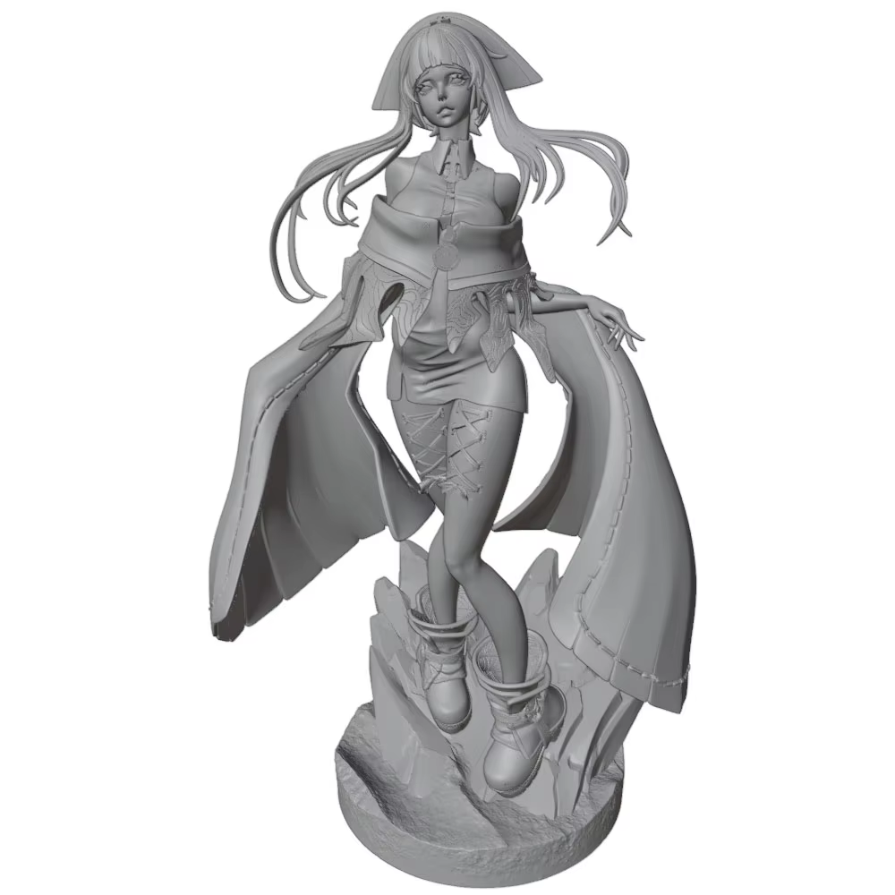 Figura anime 1/24 impresa en 3D sin montar Decoración gatos y perros