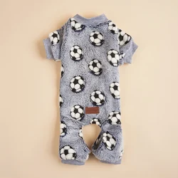 Pijama de peluche perro pequeño abrigo invernal cálido suave