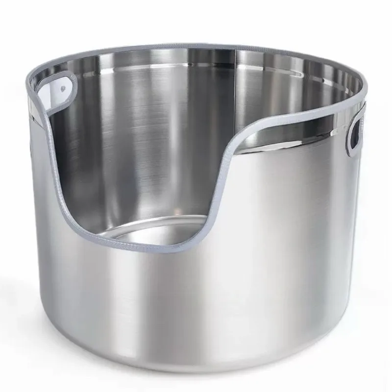 Caja de arena para gatos de acero inoxidable, arena para inodoro para gatos, caja de arena para gatos, suministros para gatos autolimpiantes, cajas de arena transportadoras para mascotas - imagen 4