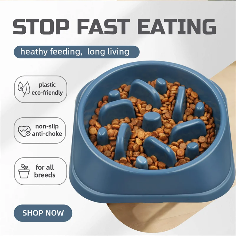 Cuenco de alimentación lenta para perros, suministros de alimentación y riego antideslizante, cuenco alimentador de rompecabezas, cuenco de comida lenta antideslizante para perros grandes y pequeños - imagen 2