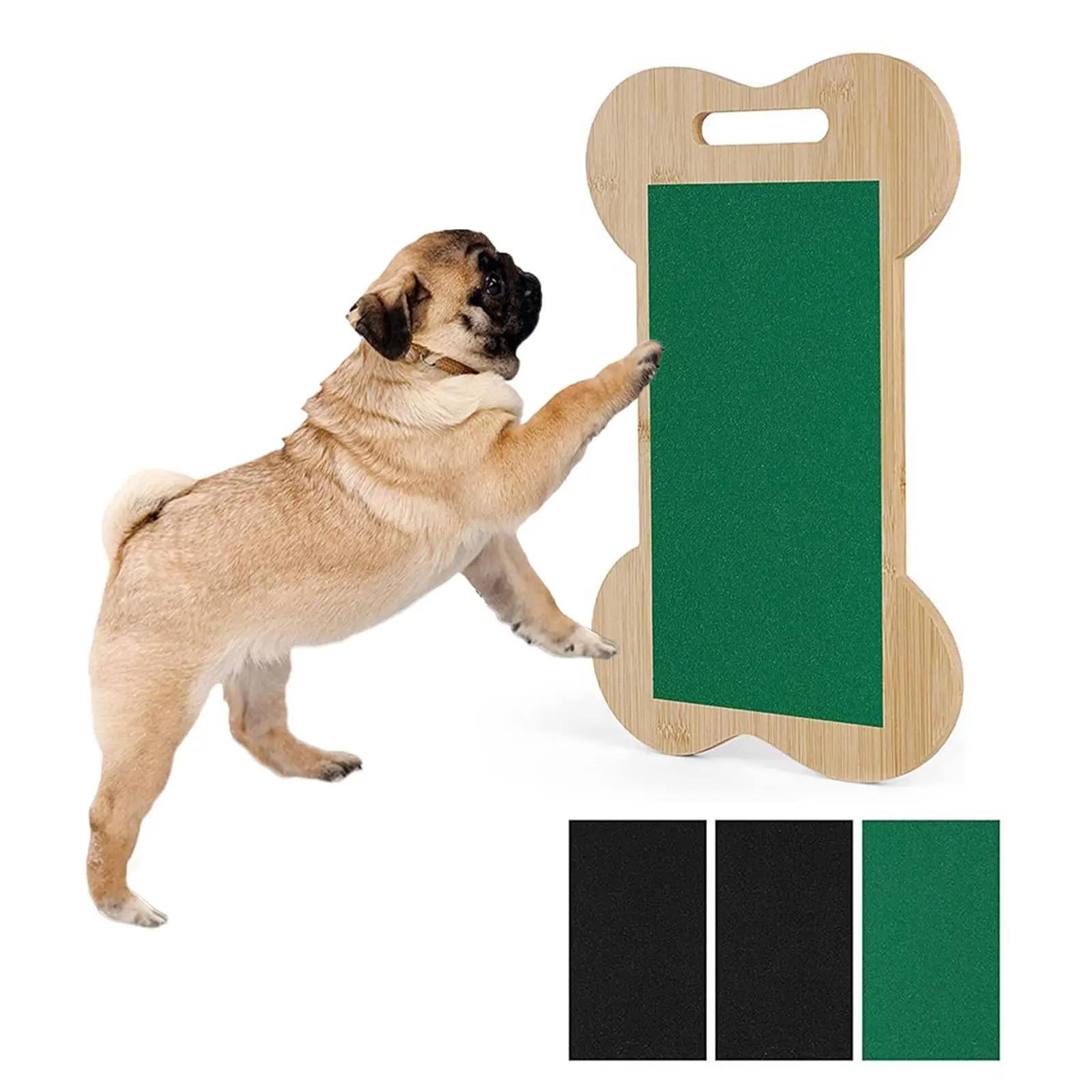 Dog Scratch Pad Durable Portable Wooden Dog Nail Scratching Board Grind Claws Paw Nail Care for Small Medium Large Breeds