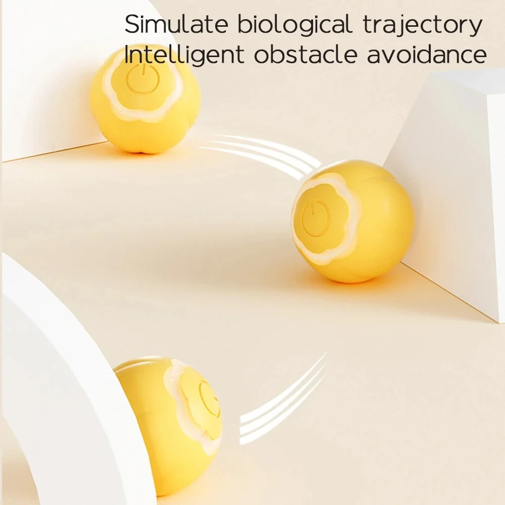 Juguetes de pelota eléctrica para gatos, luz Led interior, rodante automático, juguetes inteligentes para gatos, juguetes de entrenamiento automovibles para gatitos, juego interactivo - imagen 5