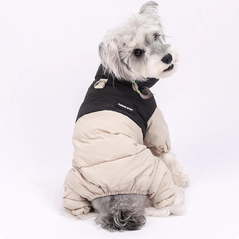 Chaqueta cálida de invierno para perros, ropa impermeable para perros pequeños y medianos, trajes de cuatro patas, mono para cachorros de Bulldog Francés Chihuahua - imagen 5