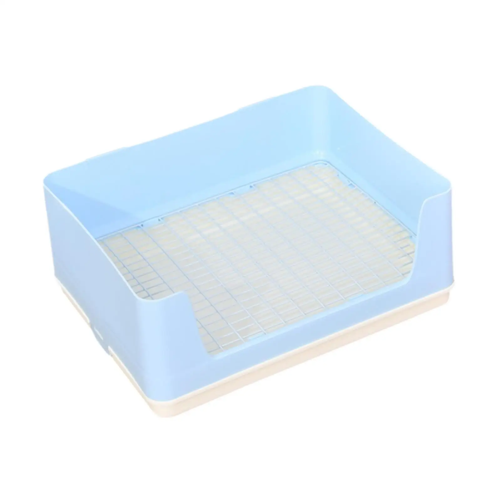 Litter Box Anti Splashing Detachable Tray Bedpan Small Animals Litter Tray for Chinchilla Guinea Pig Bunny Ferret Hamster