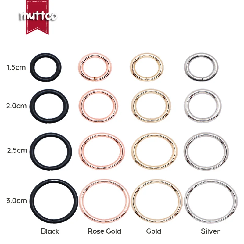 Hebilla de Metal para bolsa, correa para perro y gato, 15mm,20mm,25mm,30mm, anillo redondo, accesorio diy, dureza duradera, 4 colores, 1 ud. - imagen 2