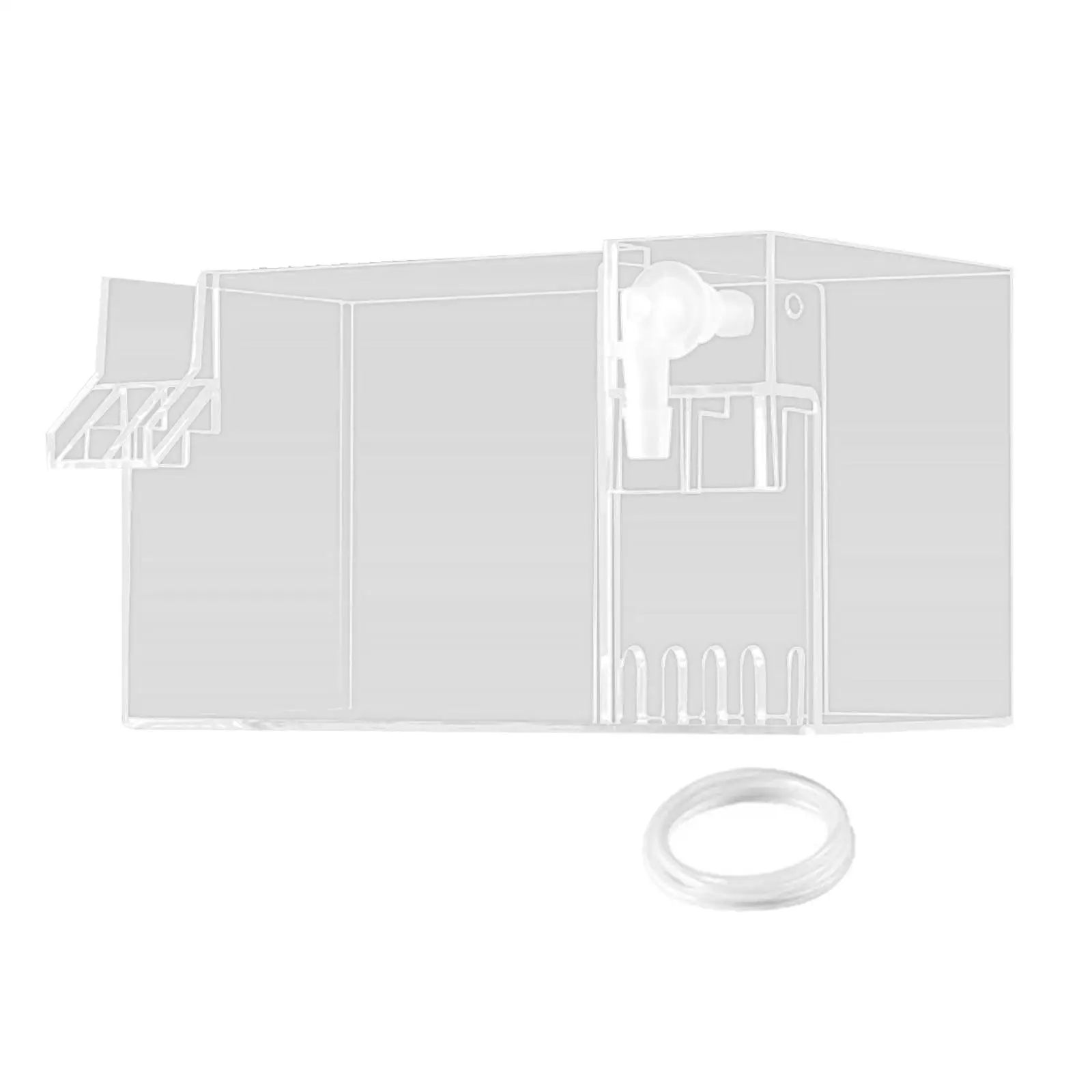 Fish Tank External Filter Box Quiet Drip Water Flow Box Hang on Filter Box Drawer Filter Box for Small Fish Tank Turtle Tank