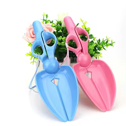 Tipo de tijera para excrementos de mascotas, herramienta portátil para recoger residuos de perros, eliminador de residuos de mascotas fácil de usar con mango antideslizante,