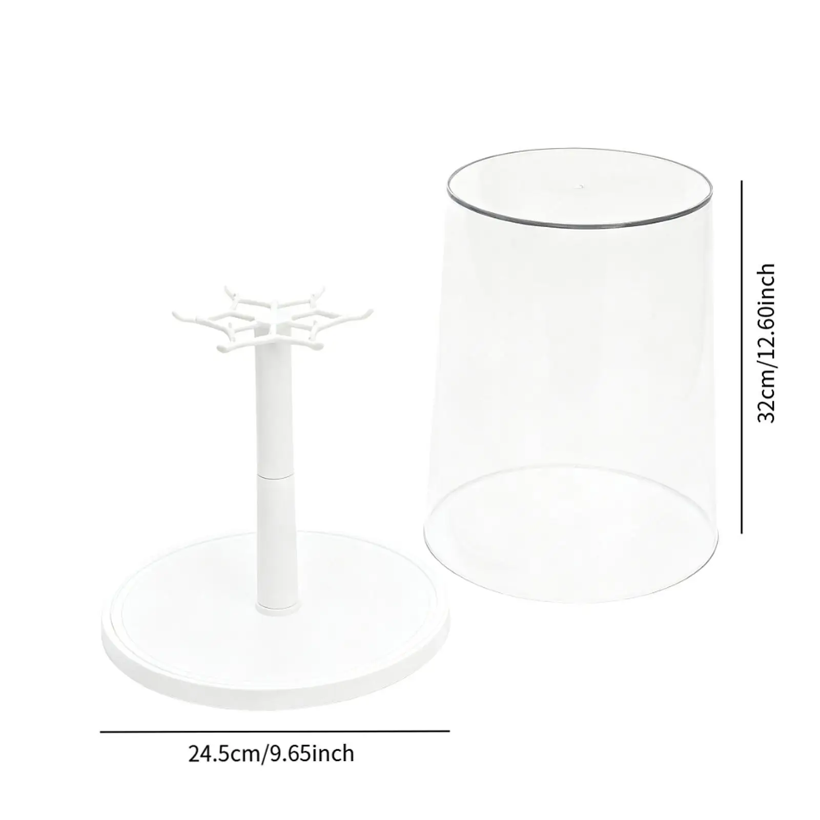 Rotating Clear Display Case for Dolls Elegant Lightweight All Round Display Container Tabletop Showcase Transparent Rotating Clear Display Case for Dolls Elegant Lightweight All Round Display Container Tabletop Showcase Transparent
