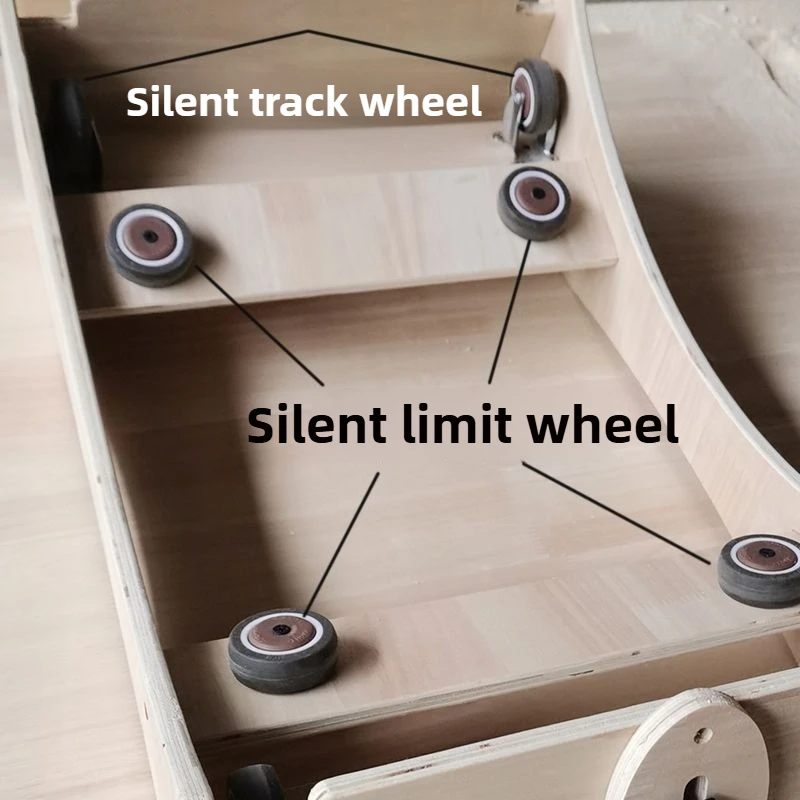 Cinta de correr de madera maciza para gatos, rueda pequeña para correr, cinta de correr grande para gatos, rodillo para Fitness, juguetes para mascotas, pista deportiva silenciosa, suministros para mascotas - imagen 5