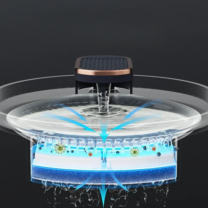 Fuente de agua para gatos de 3L con Sensor de movimiento, dispensador automático de agua para perros con luz LED, fuente de agua potable ultra silenciosa para mascotas - imagen 4