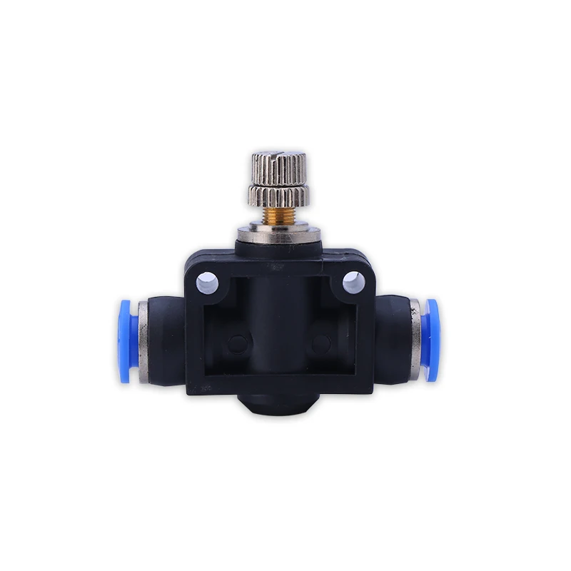 Válvula de acelerador de aire neumática, Control de velocidad, tubo de manguera rápida, conector de ajuste de agua, accesorios neumáticos de 4mm, 6mm, 8mm y 10mm, 5 uds. - imagen 2