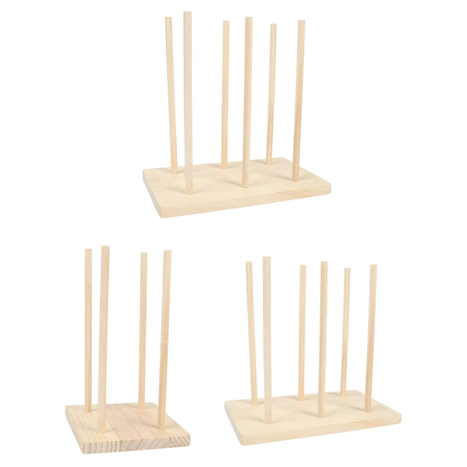 Organizador de cinta de madera, estante de almacenamiento de hilo de gran capacidad, hilos de ganchillo, soporte para cinta de floristería, soporte para carrete, estante para cinta - imagen 2