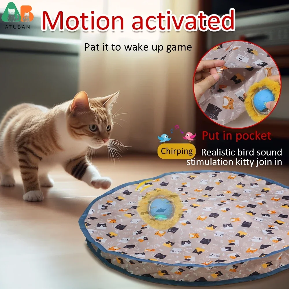 Bola interactiva para gatos, juego de captura para esconder y buscar, activación de movimiento, ejercicio inteligente - imagen 5
